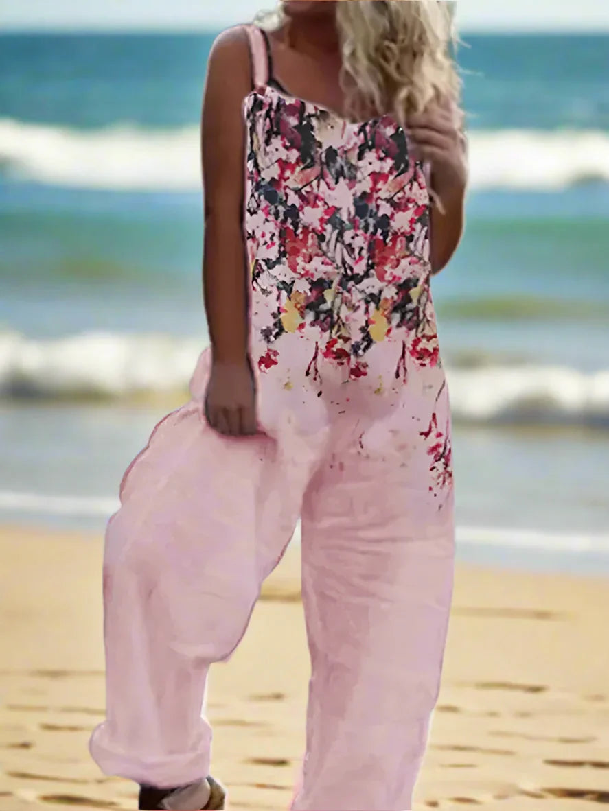 1.Retro Rebel Floral Jumpsuit – Strappy Street Style Romper Collection