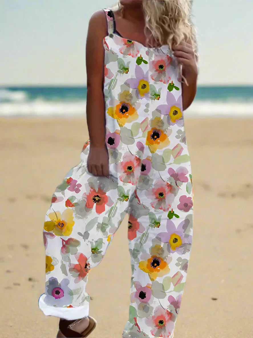 1.Retro Rebel Floral Jumpsuit – Strappy Street Style Romper Collection