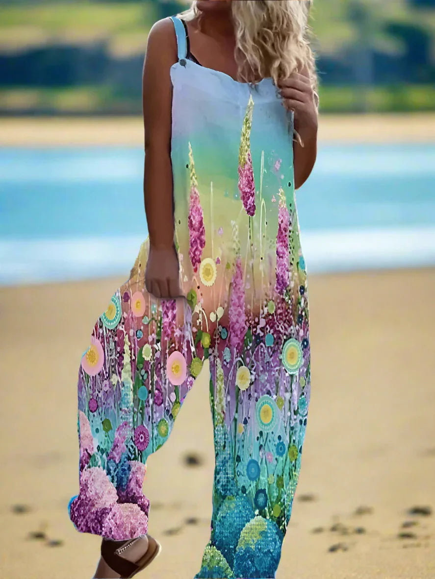 1.Retro Rebel Floral Jumpsuit – Strappy Street Style Romper Collection