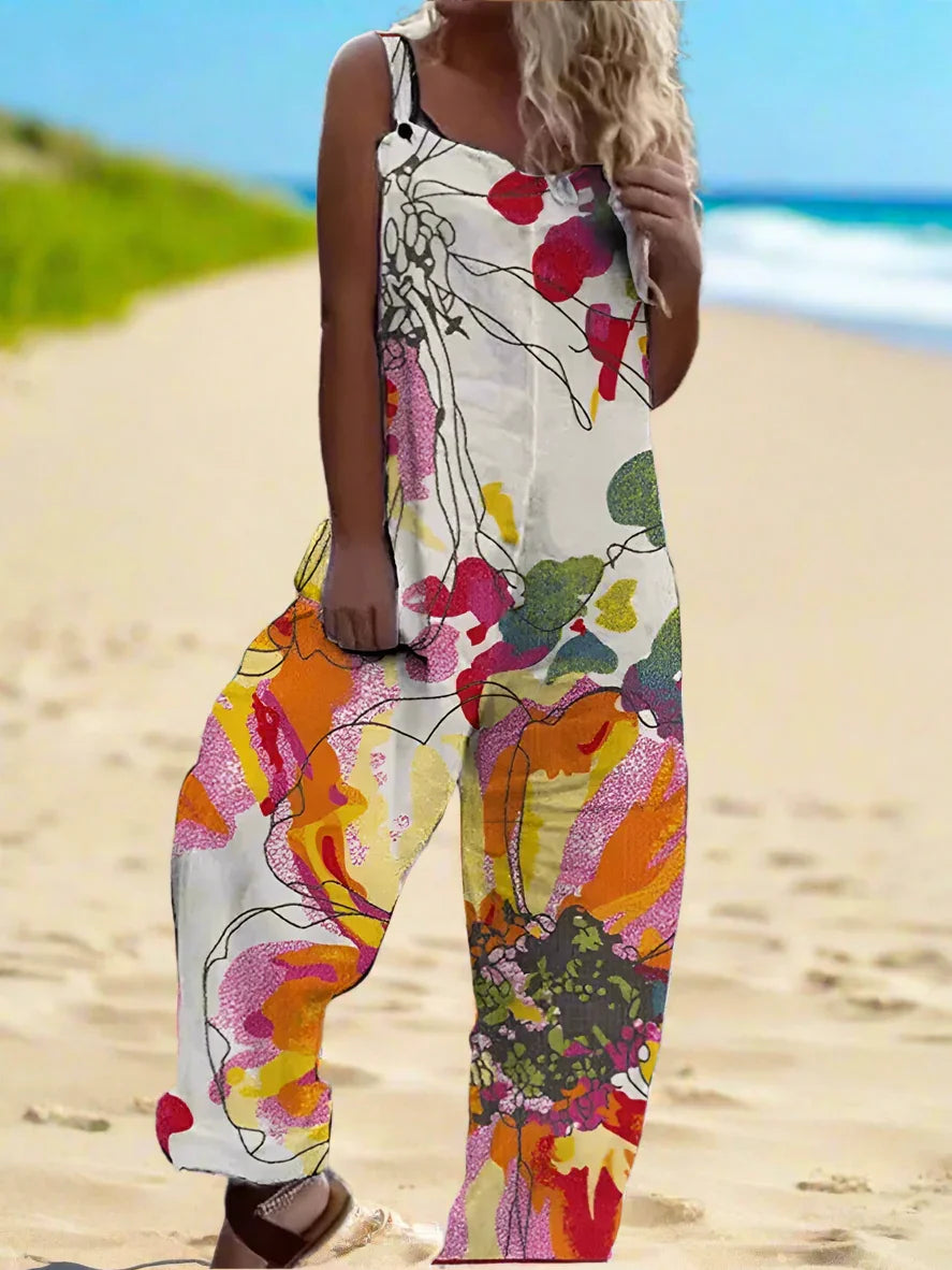 1.Retro Rebel Floral Jumpsuit – Strappy Street Style Romper Collection