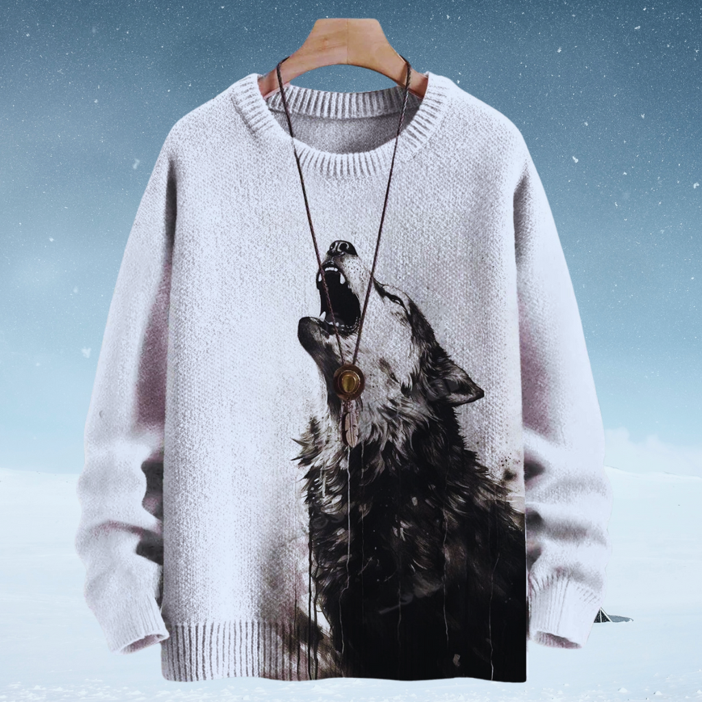 Unisex Casual Sweater with 3D Cat Oil Painting Designs