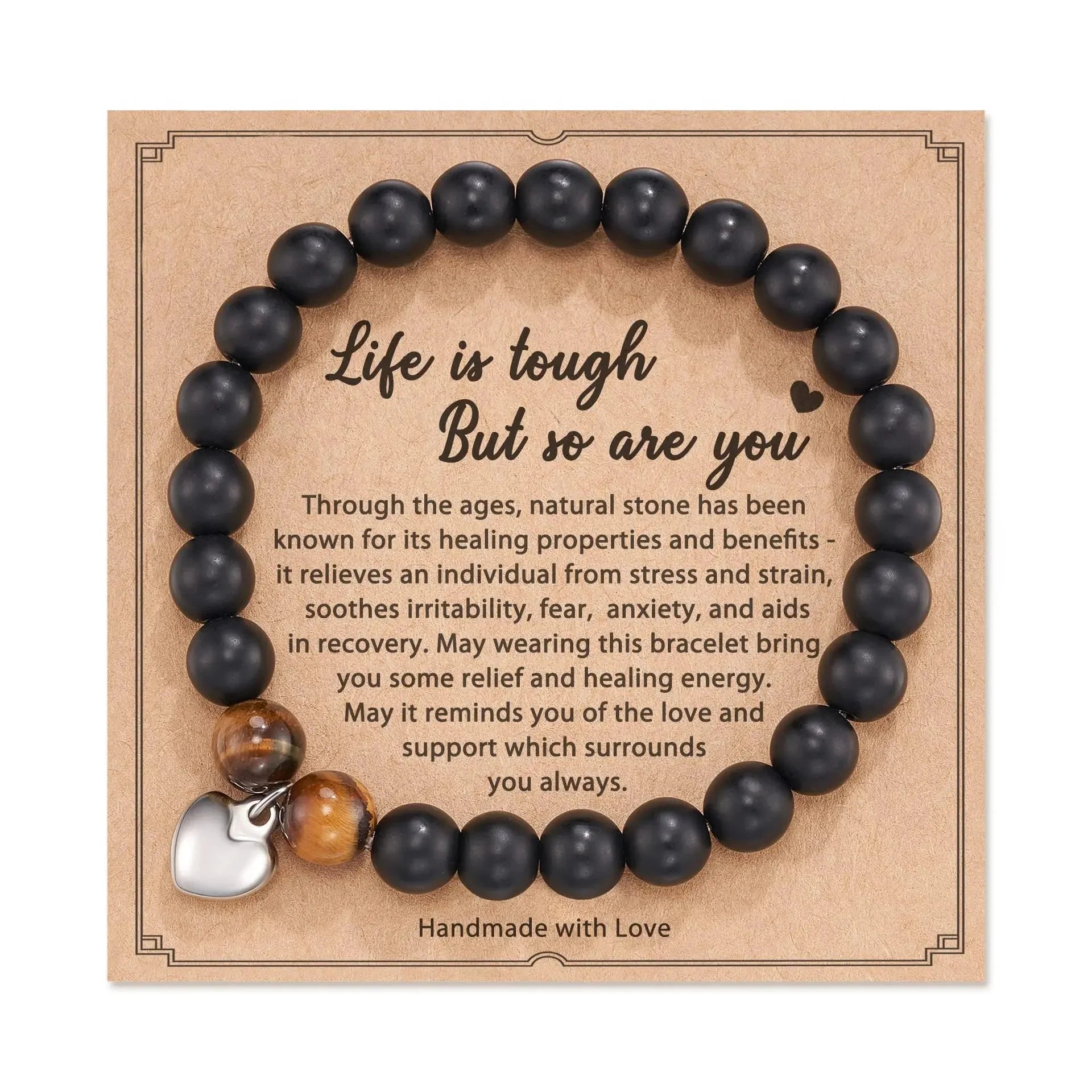 Beaded Gemstone Bracelet With Gift Card SELECTION