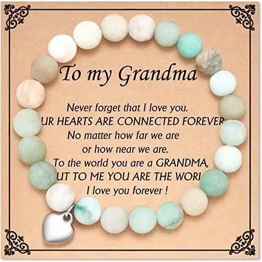 Beaded Gemstone Bracelet With Gift Card SELECTION