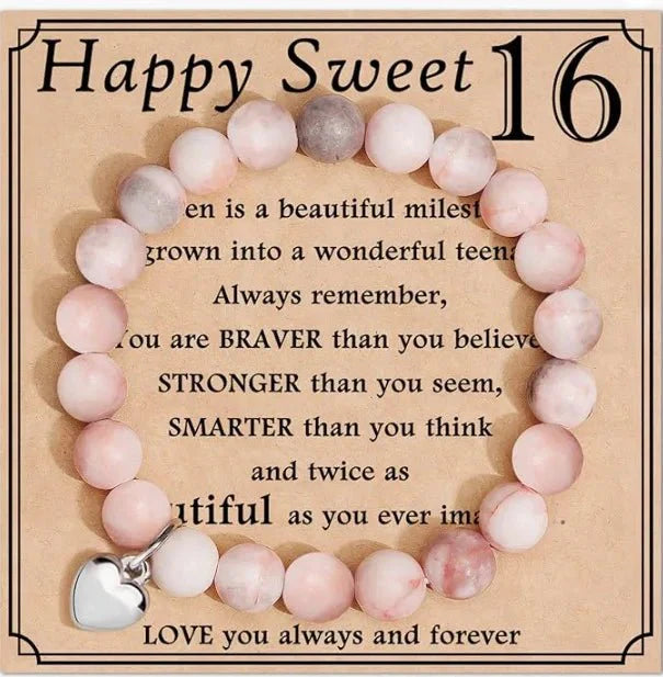 Beaded Gemstone Bracelet With Gift Card SELECTION