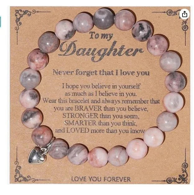 Beaded Gemstone Bracelet With Gift Card SELECTION