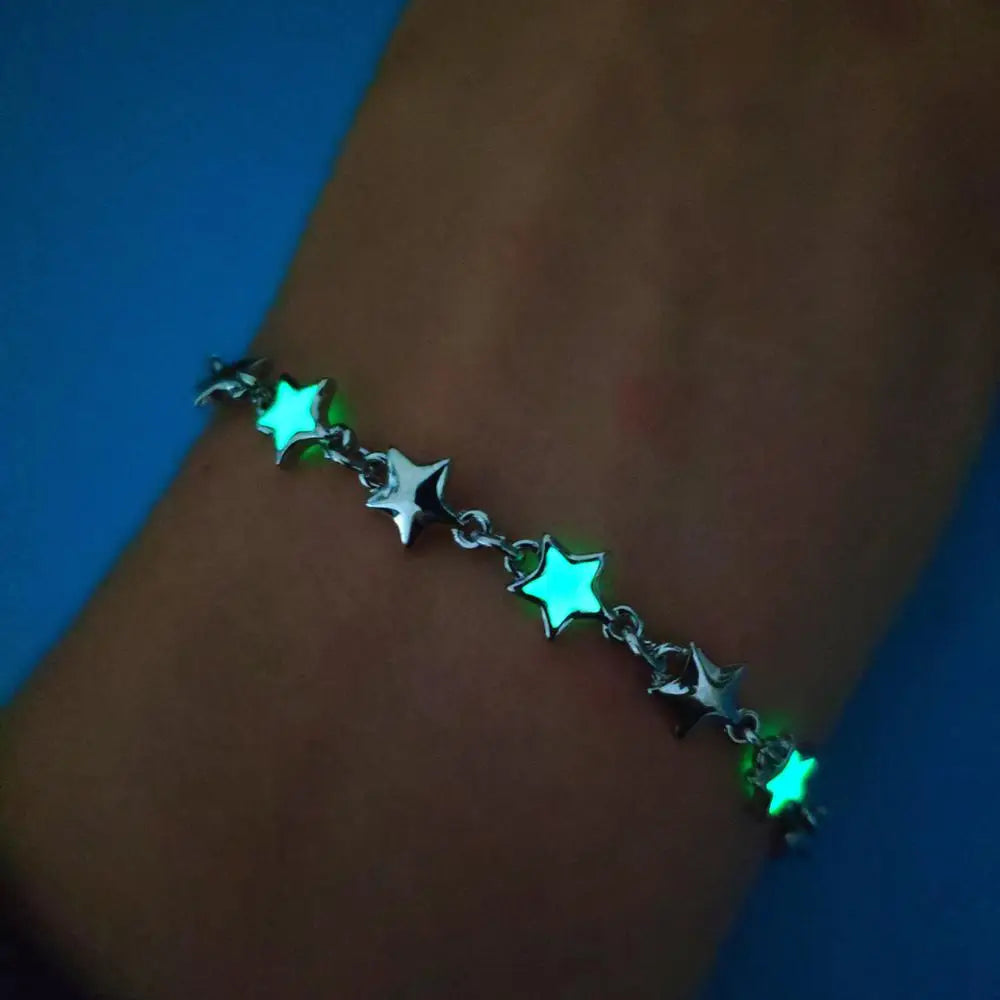 Luminous 'Glow In The Dark' Night Sky and Other Patterns Natural Volcanic Stone Bracelets SELECTION