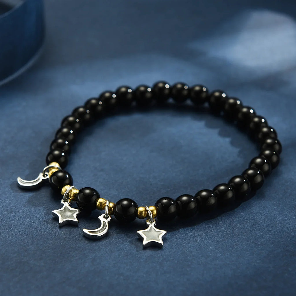 Luminous 'Glow In The Dark' Night Sky and Other Patterns Natural Volcanic Stone Bracelets SELECTION