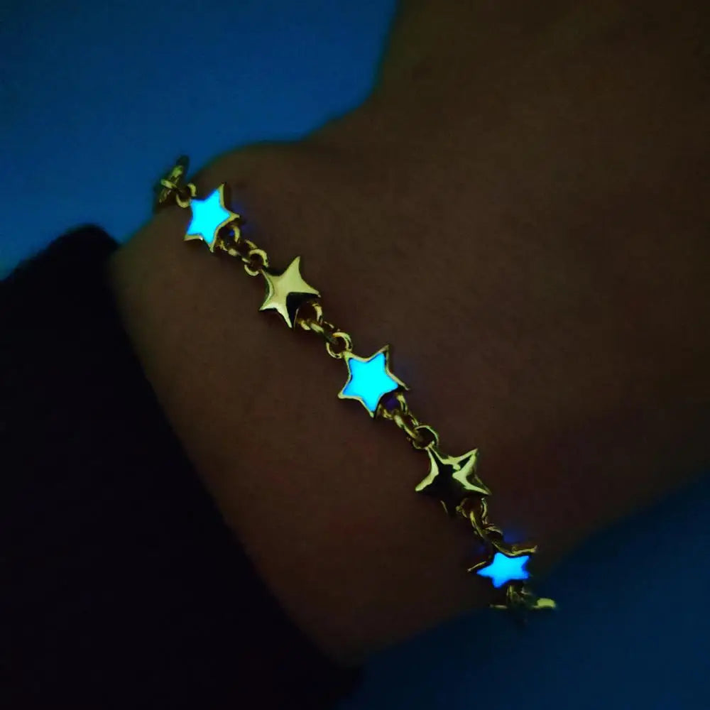 Luminous 'Glow In The Dark' Night Sky and Other Patterns Natural Volcanic Stone Bracelets SELECTION
