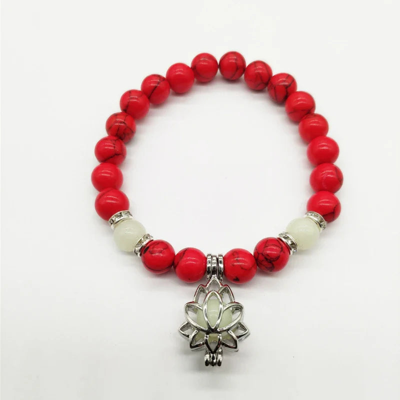 Luminous 'Glow In The Dark' Night Sky and Other Patterns Natural Volcanic Stone Bracelets SELECTION