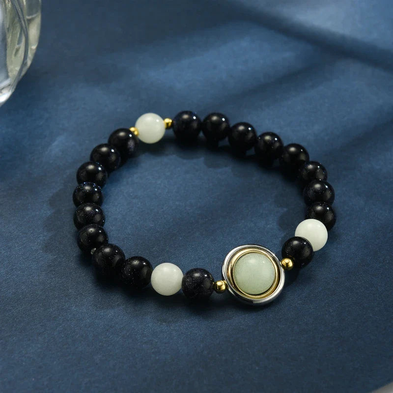 Luminous 'Glow In The Dark' Night Sky and Other Patterns Natural Volcanic Stone Bracelets SELECTION