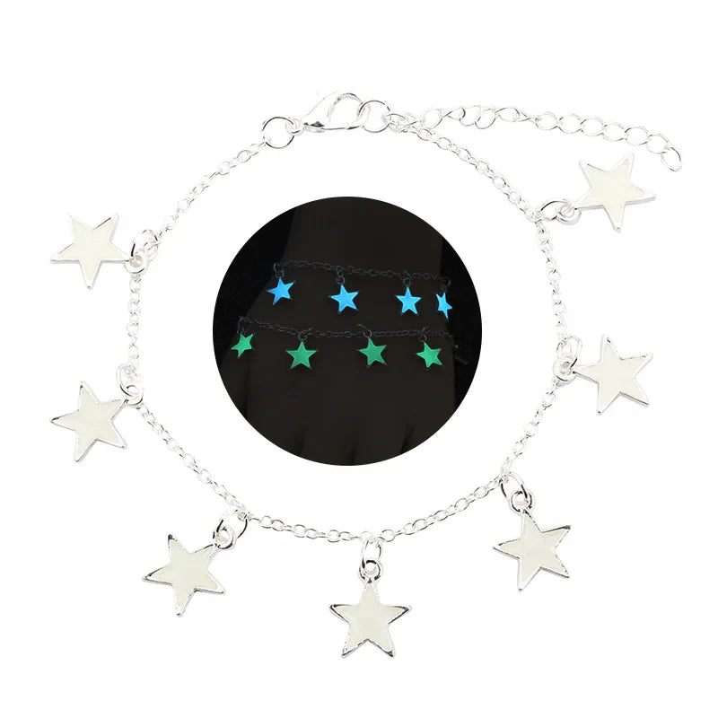 Luminous 'Glow In The Dark' Night Sky and Other Patterns Natural Volcanic Stone Bracelets SELECTION