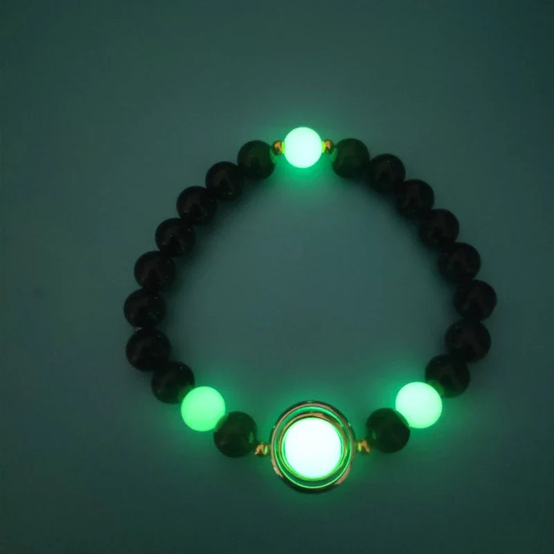 Luminous 'Glow In The Dark' Night Sky and Other Patterns Natural Volcanic Stone Bracelets SELECTION