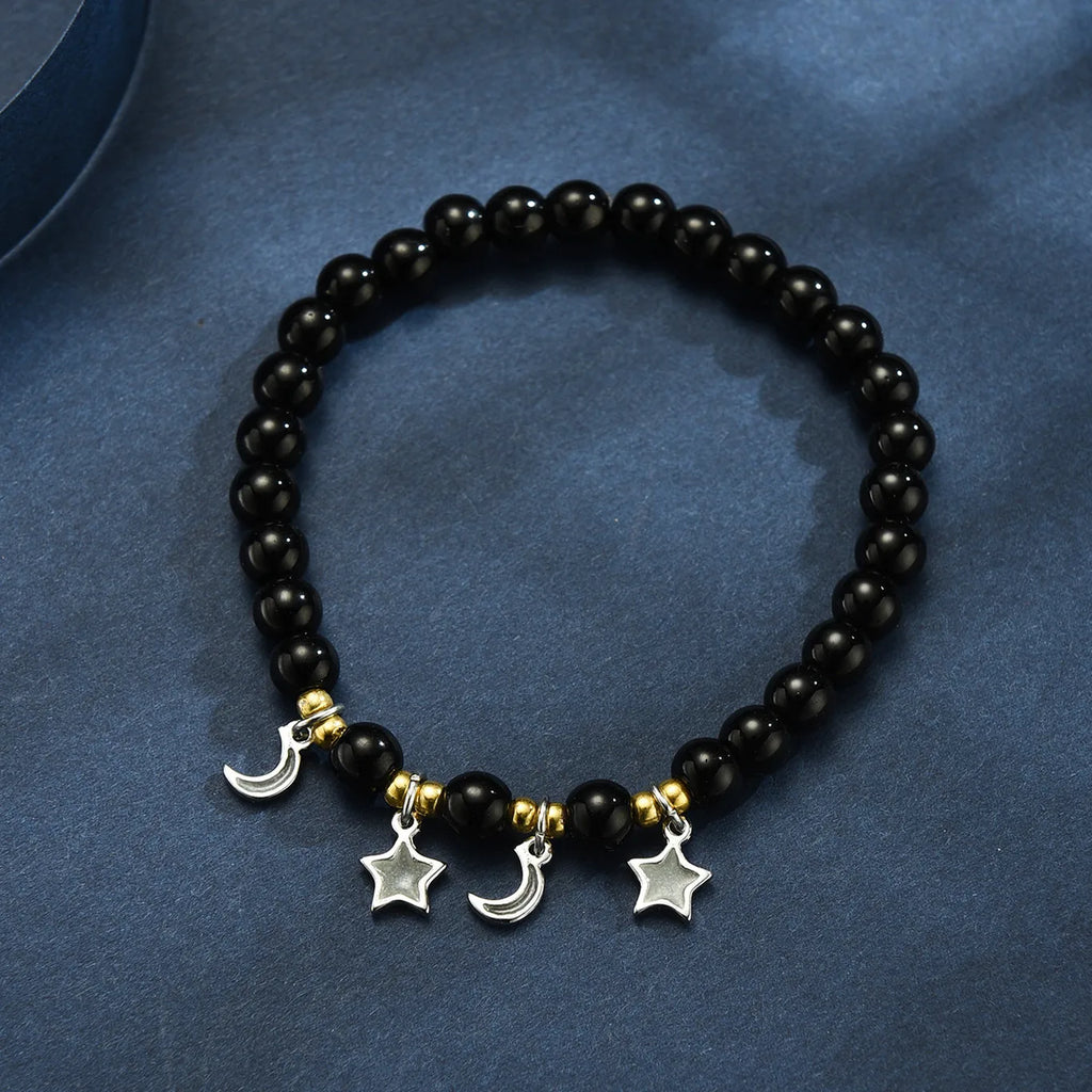 Luminous 'Glow In The Dark' Night Sky and Other Patterns Natural Volcanic Stone Bracelets SELECTION