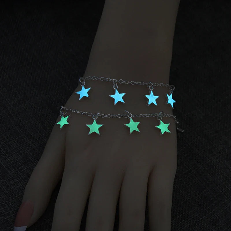 Luminous 'Glow In The Dark' Night Sky and Other Patterns Natural Volcanic Stone Bracelets SELECTION