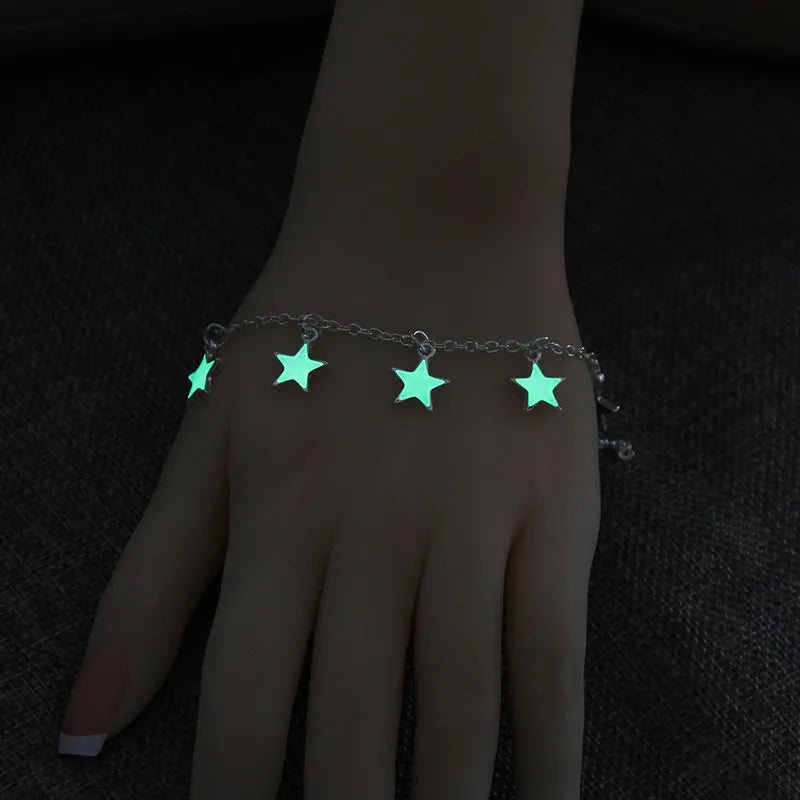 Luminous 'Glow In The Dark' Night Sky and Other Patterns Natural Volcanic Stone Bracelets SELECTION