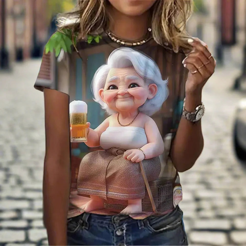 1.Granny Animation Designs T-Shirts (S - 3XL)