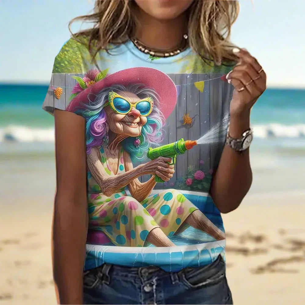 1.Granny Animation Designs T-Shirts (S - 3XL)