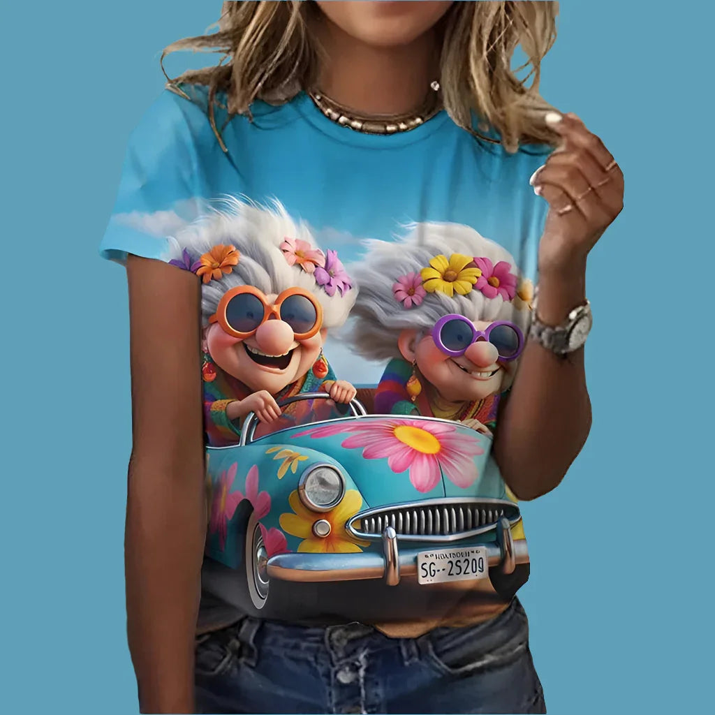 2.Granny Animation Designs T-Shirts (S - 3XL)