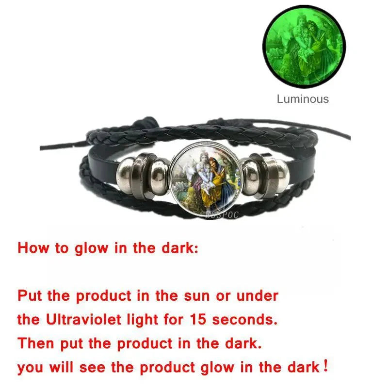 Hindu Gods And Goddesses 'Glow-In-The-Dark' Amulet Bracelets SELECTION