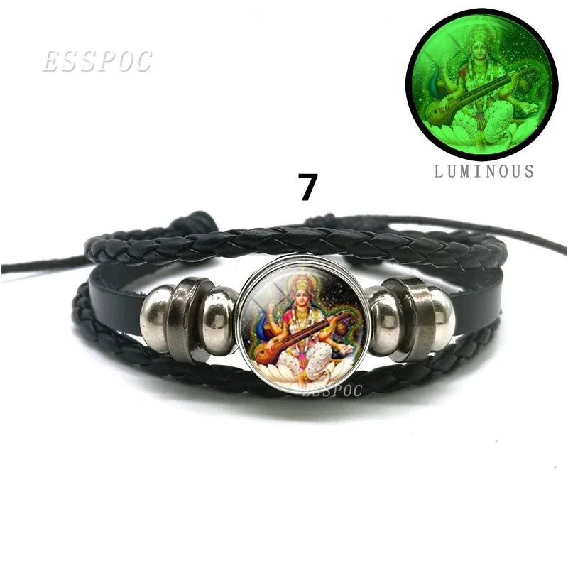 Hindu Gods And Goddesses 'Glow-In-The-Dark' Amulet Bracelets SELECTION
