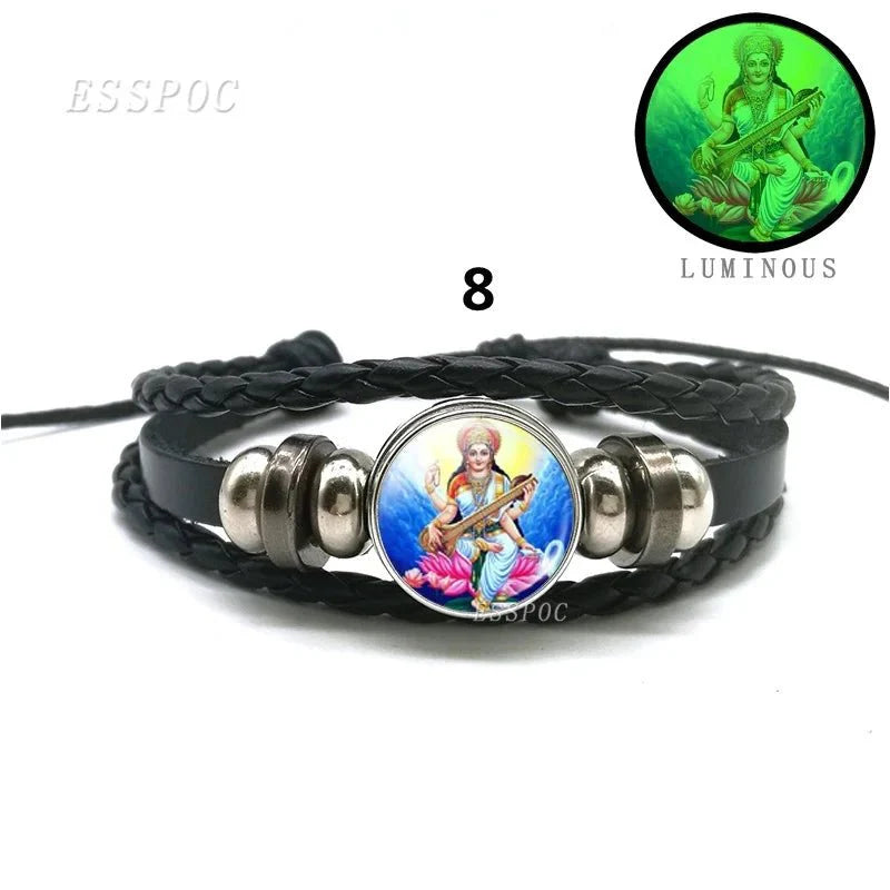 Hindu Gods And Goddesses 'Glow-In-The-Dark' Amulet Bracelets SELECTION