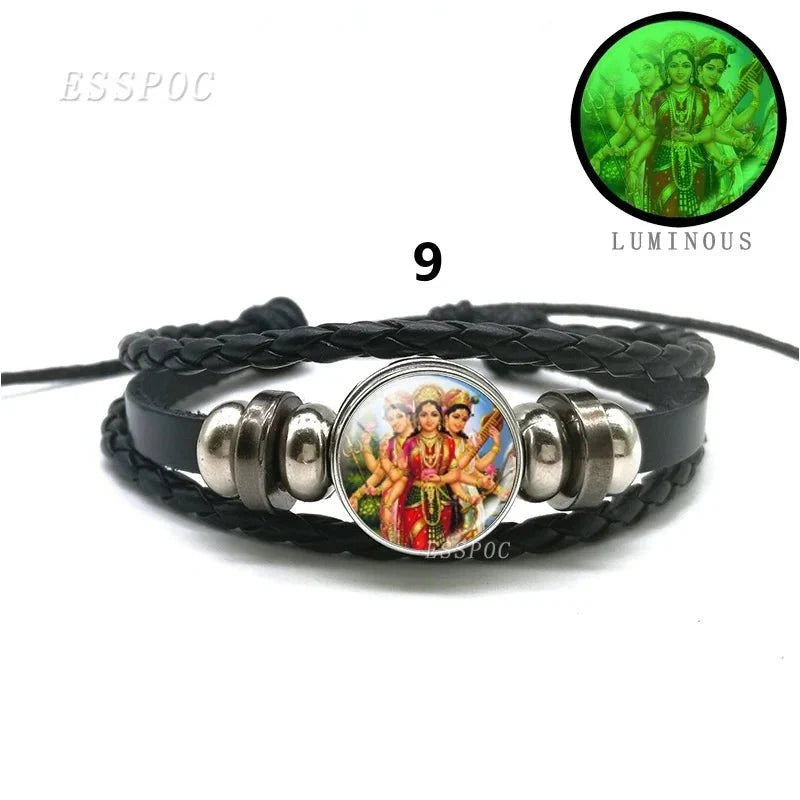 Hindu Gods And Goddesses 'Glow-In-The-Dark' Amulet Bracelets SELECTION