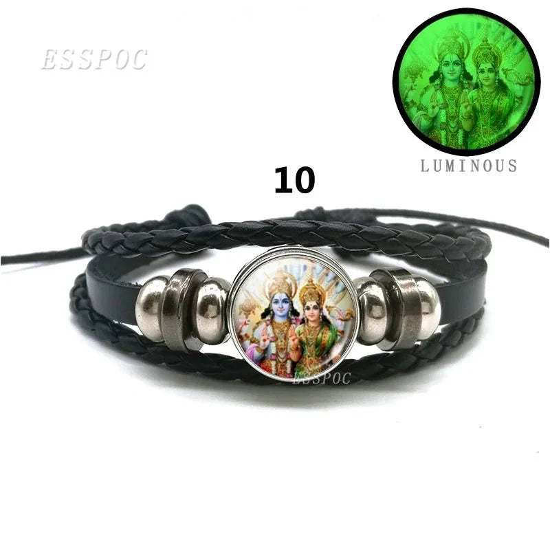 Hindu Gods And Goddesses 'Glow-In-The-Dark' Amulet Bracelets SELECTION