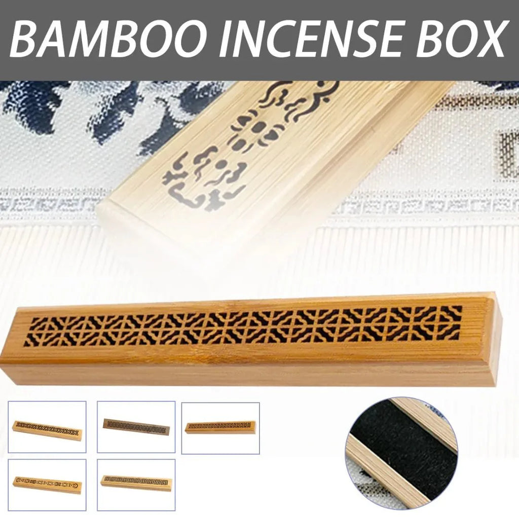 Bamboo Incense Stick HolderBamboo Burner Ash Box (Selection)