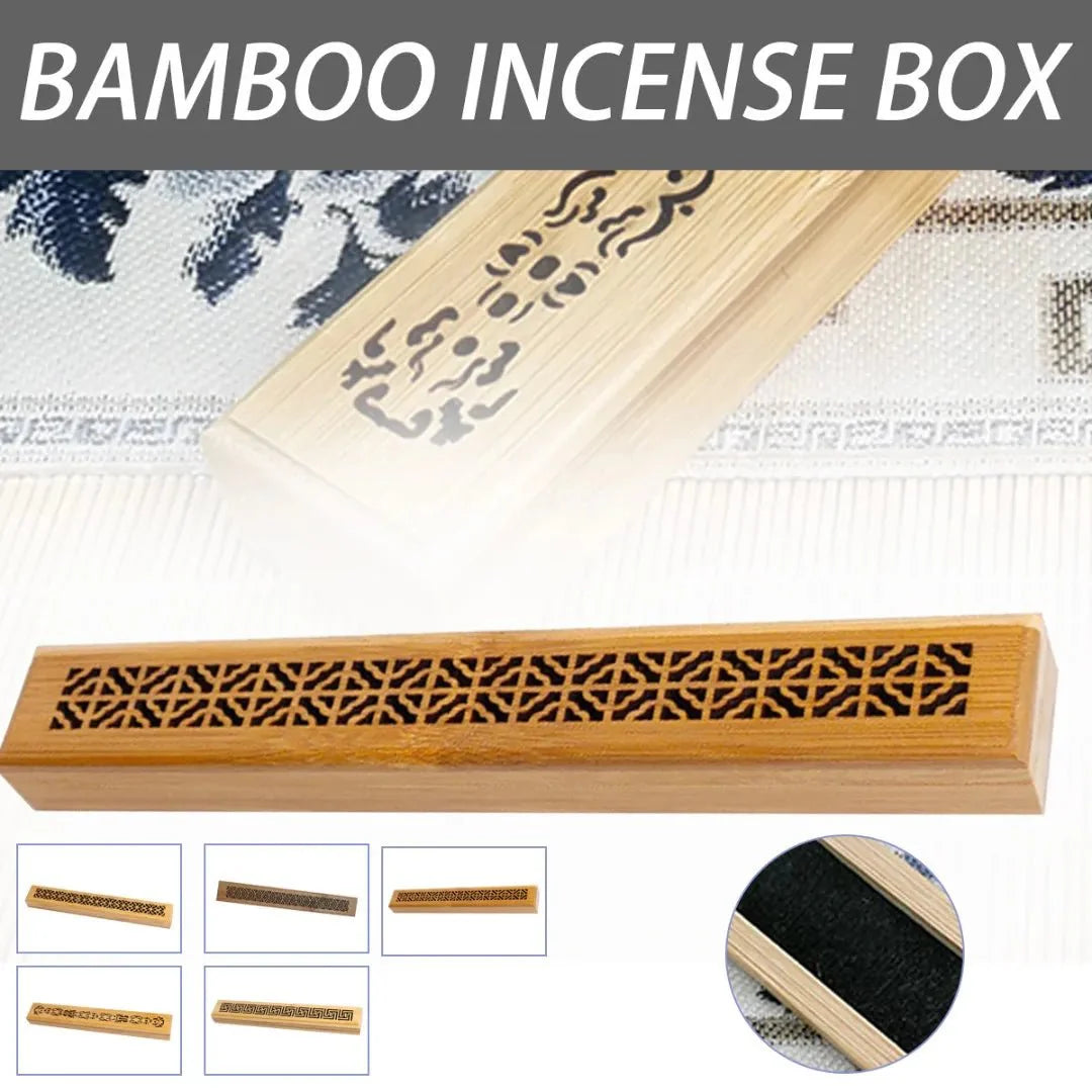 Bamboo Incense Stick HolderBamboo Burner Ash Box (Selection)