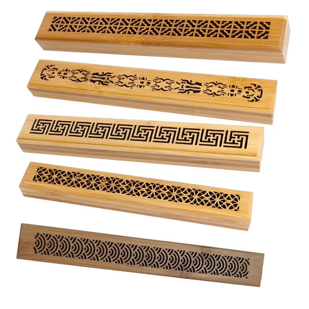 Bamboo Incense Stick HolderBamboo Burner Ash Box (Selection)
