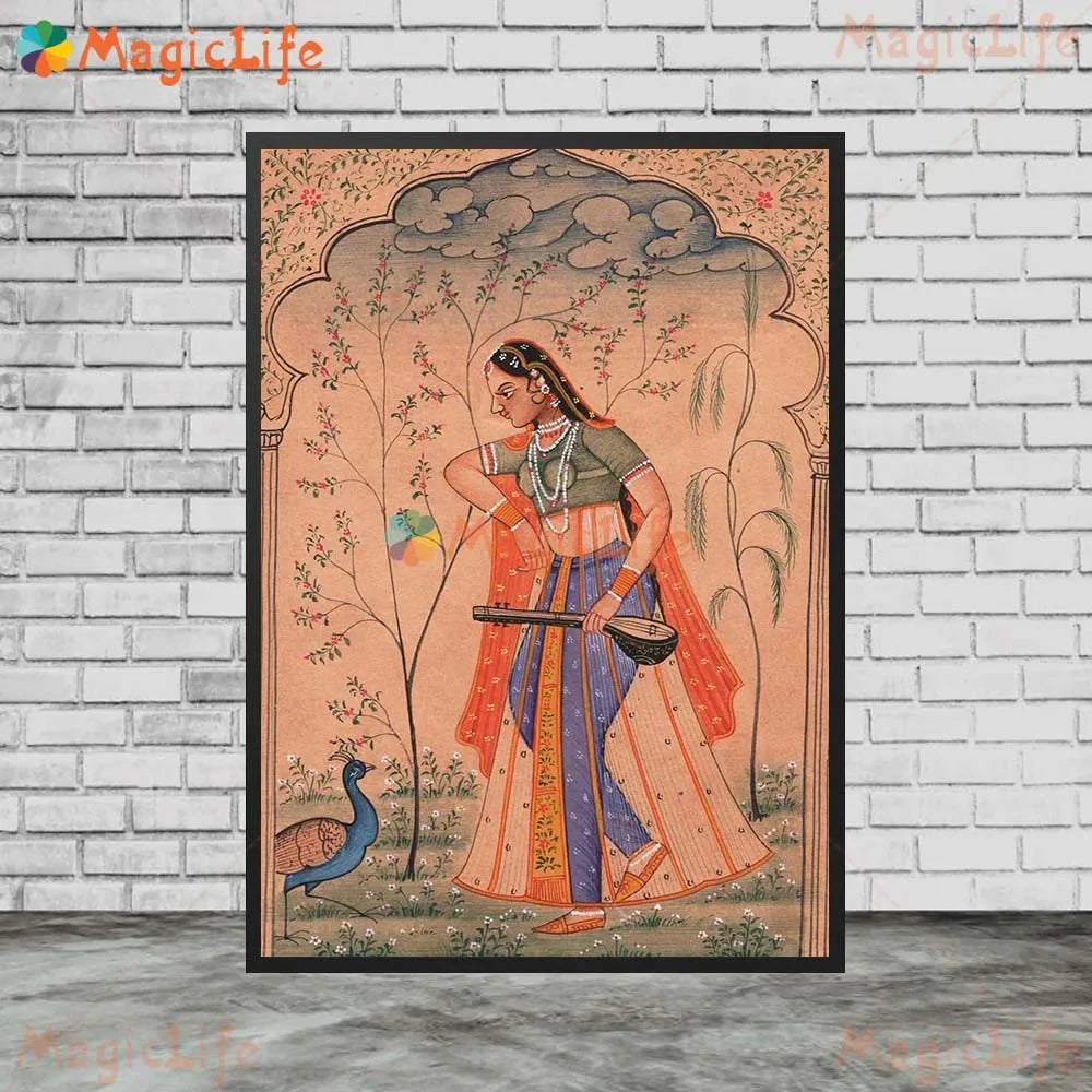 Ancient Ethnic Indian Rajasthani Princess Wall Hanging [SELECTION]