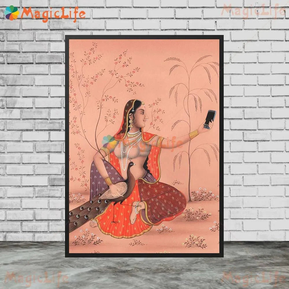 Ancient Ethnic Indian Rajasthani Princess Wall Hanging [SELECTION]