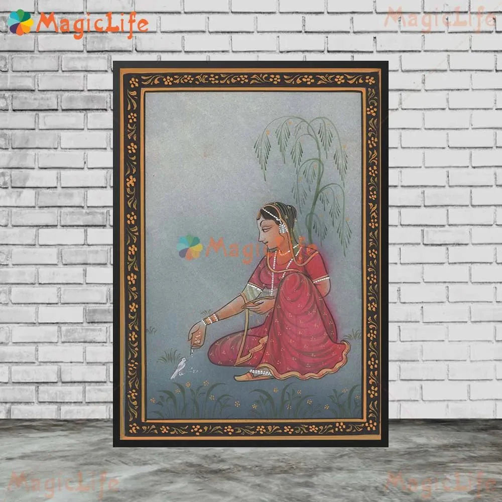 Ancient Ethnic Indian Rajasthani Princess Wall Hanging [SELECTION]