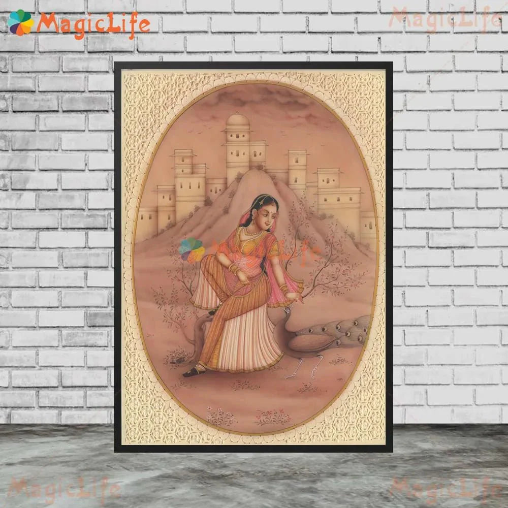 Ancient Ethnic Indian Rajasthani Princess Wall Hanging [SELECTION]