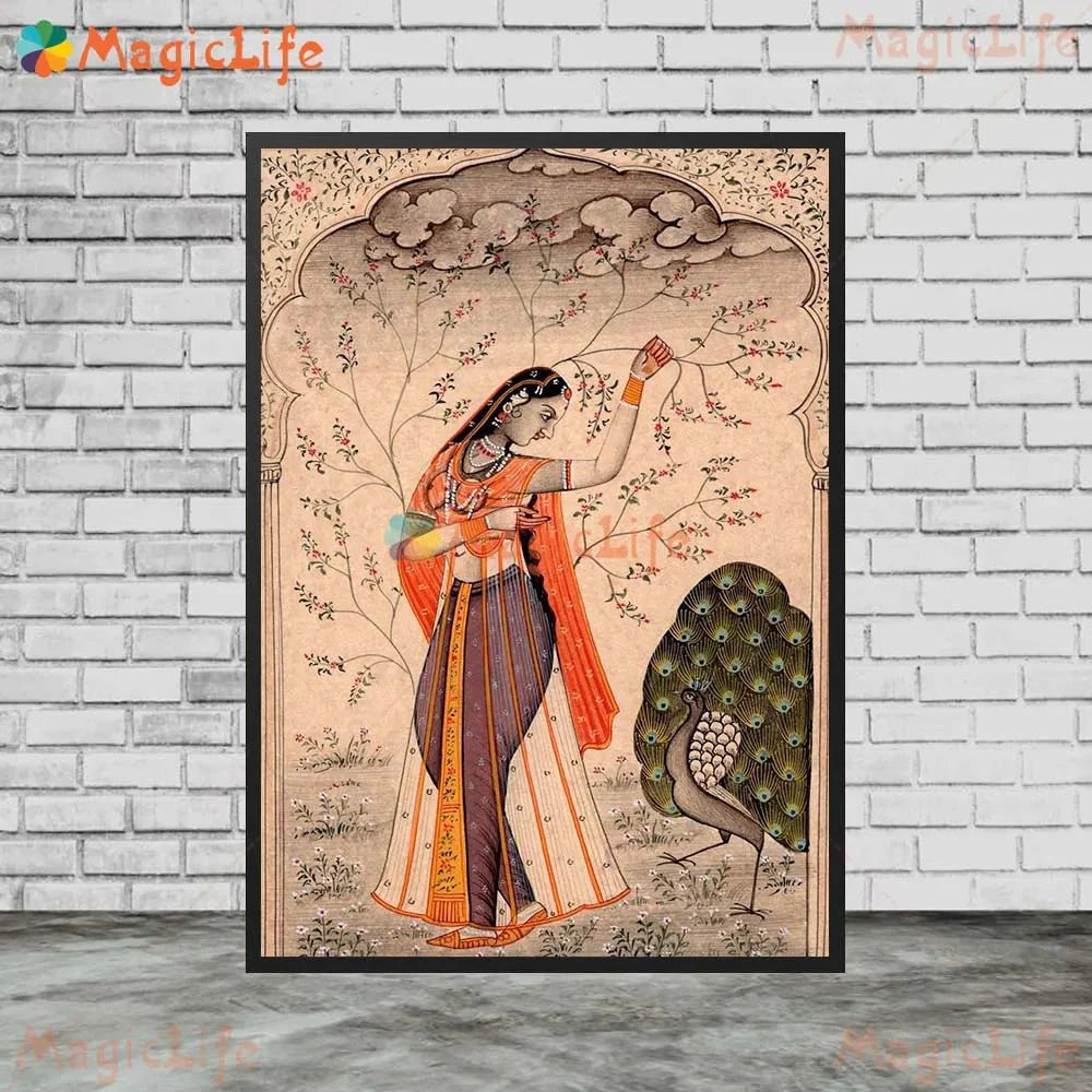 Ancient Ethnic Indian Rajasthani Princess Wall Hanging [SELECTION]