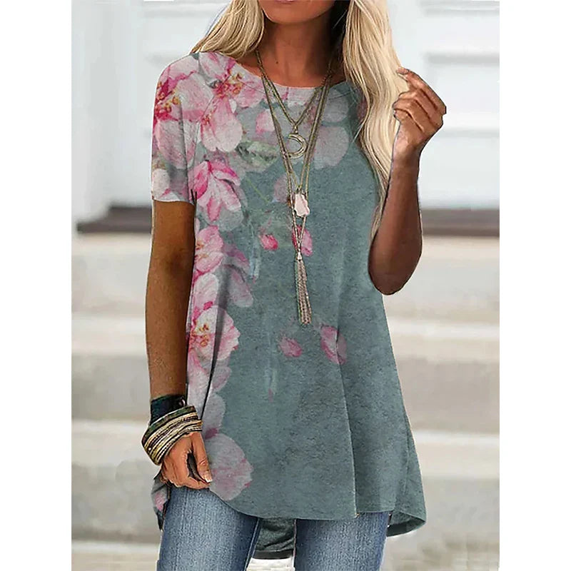 Casual Floral Tunic Tops for Women – Stylish & Comfortable Fashion Selection