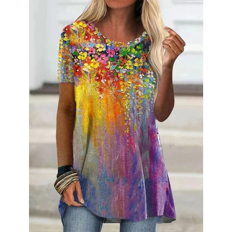 Casual Floral Tunic Tops for Women – Stylish & Comfortable Fashion Selection