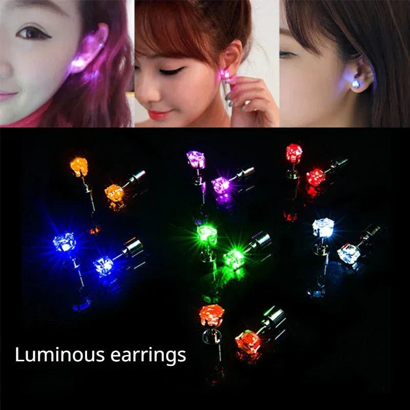 Unique Colourful LED Luminous Ear Studs SELECTION