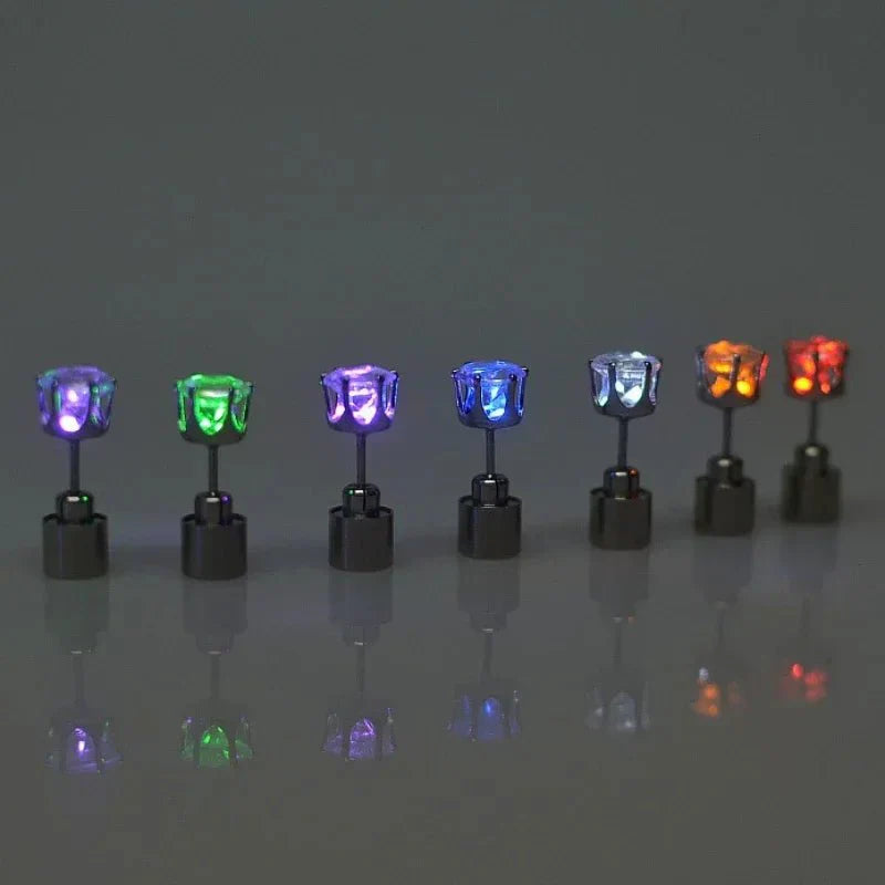 Unique Colourful LED Luminous Ear Studs SELECTION