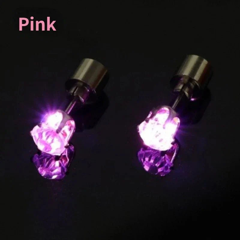 Unique Colourful LED Luminous Ear Studs SELECTION