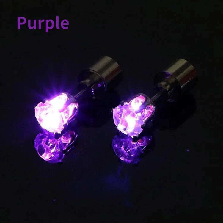 Unique Colourful LED Luminous Ear Studs SELECTION