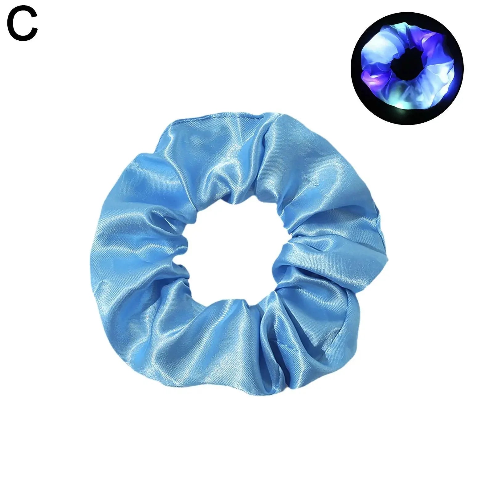 LED Luminous Glow In The Dark Elastic Hair Band SELECTION