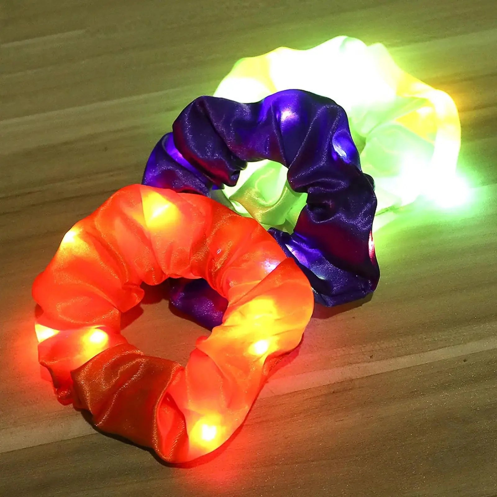 LED Luminous Glow In The Dark Elastic Hair Band SELECTION