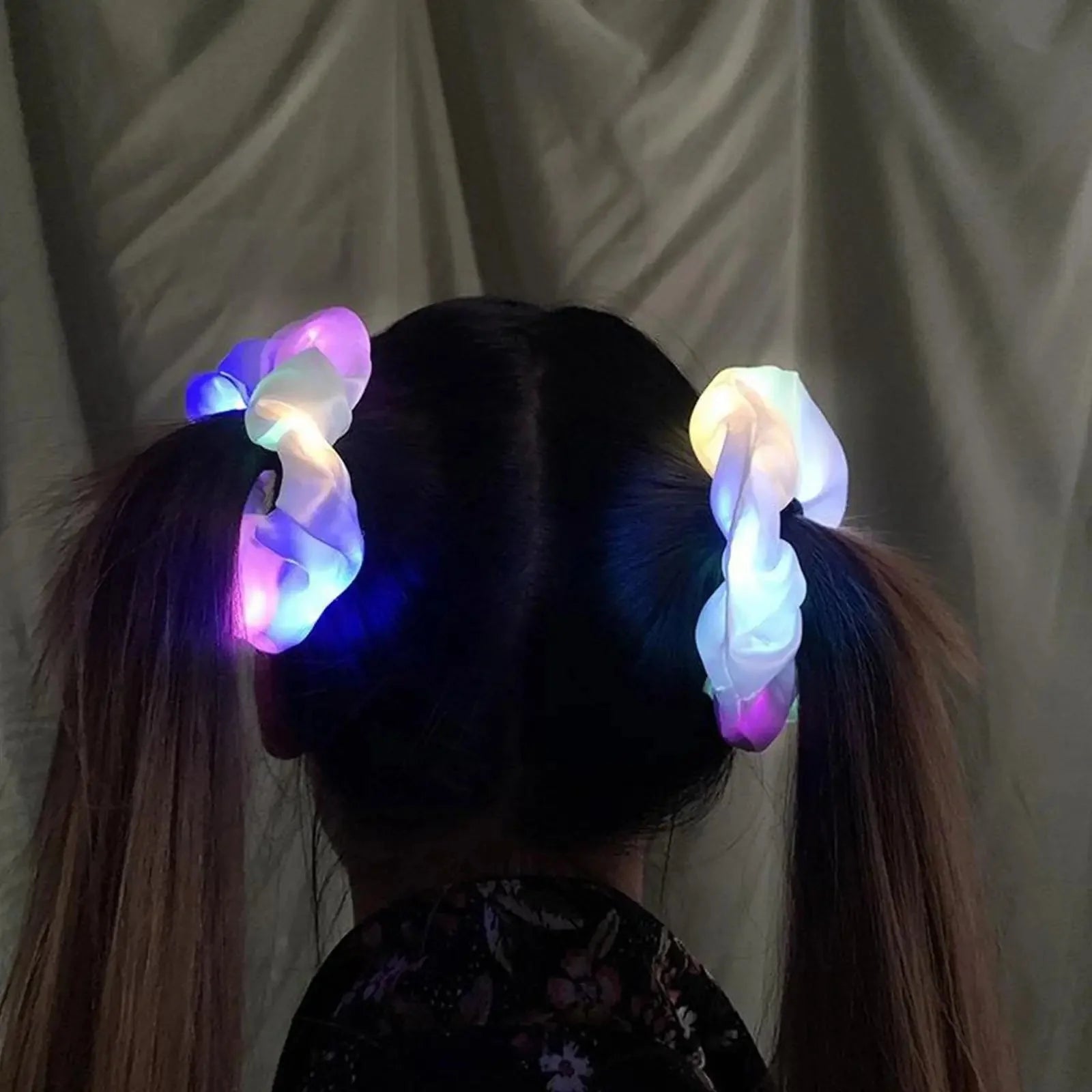 LED Luminous Glow In The Dark Elastic Hair Band SELECTION