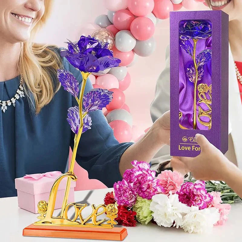 LED 24K Foil Plated Roses