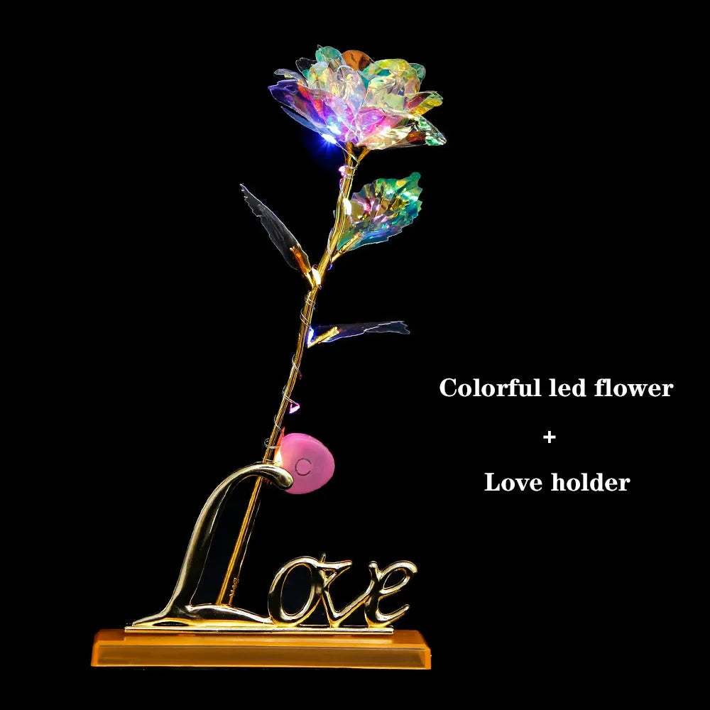 LED 24K Foil Plated Roses