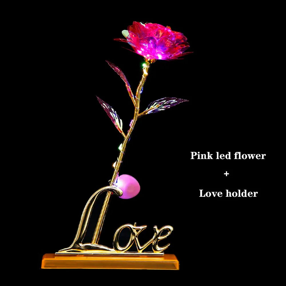 LED 24K Foil Plated Roses