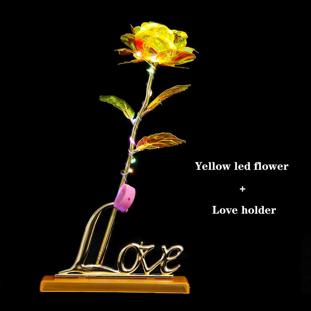 LED 24K Foil Plated Roses