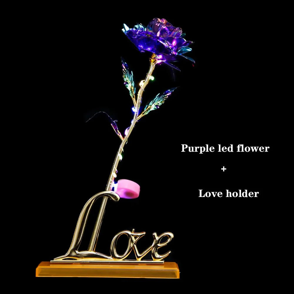 LED 24K Foil Plated Roses