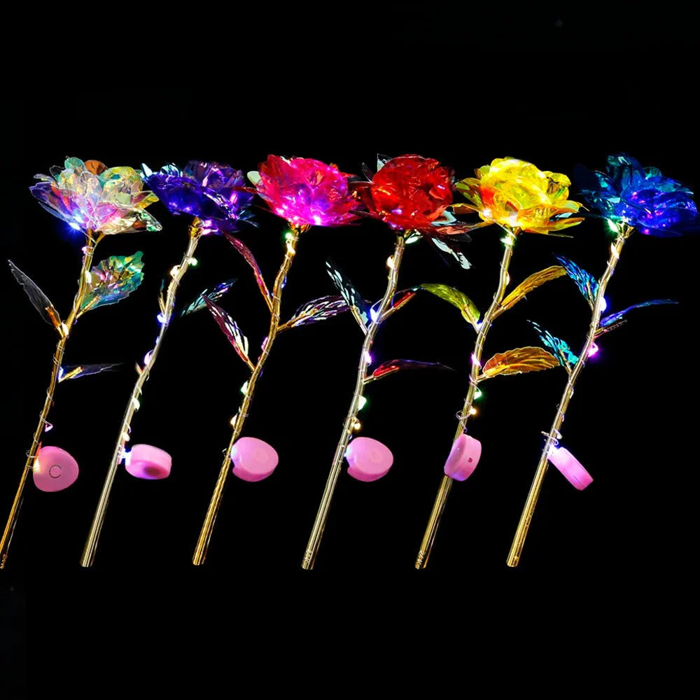 LED 24K Foil Plated Roses